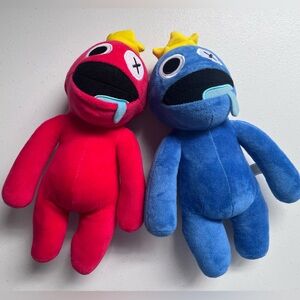 Rainbow Friends Roblox Plush Toys (Blue & Red)